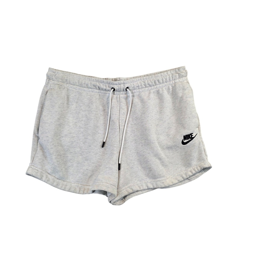 Nike Womens Sportswear Essential Fleece Shorts Gray Heather CJ2158-051 Size M